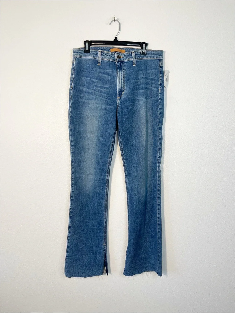 Joes Jeans Micro Flare High Rise Medium Wash Jeans Size 32 NEW Raw Hem